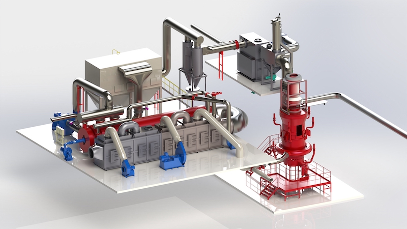 Melting Waste Gas Recycling System